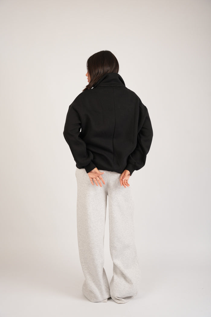 Black Aura Hoodie – Cotton Embroidered