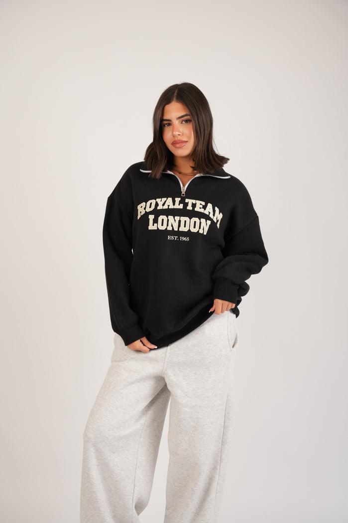 Black Aura Hoodie – Cotton Embroidered