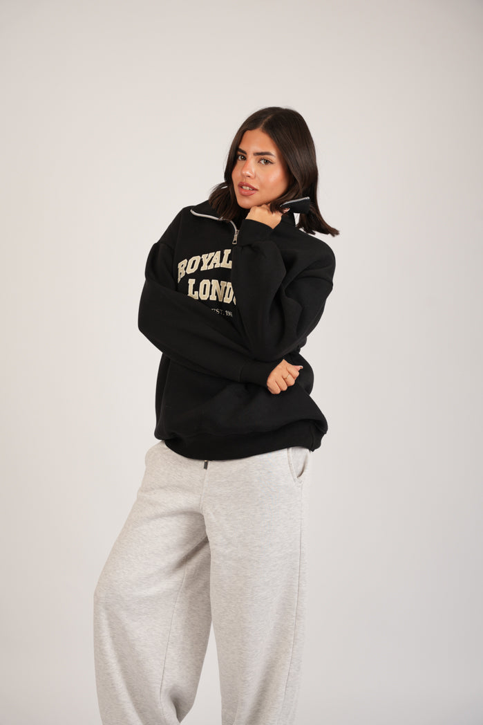 Black Aura Hoodie – Cotton Embroidered