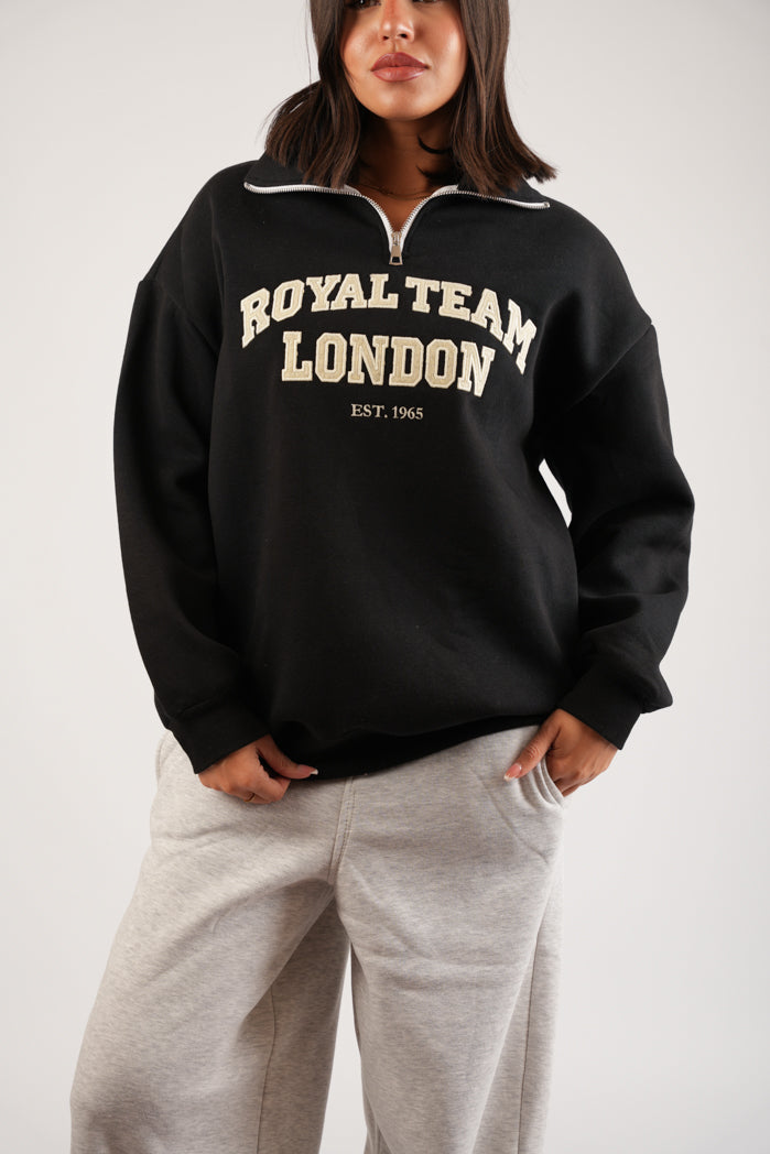 Black Aura Hoodie – Cotton Embroidered