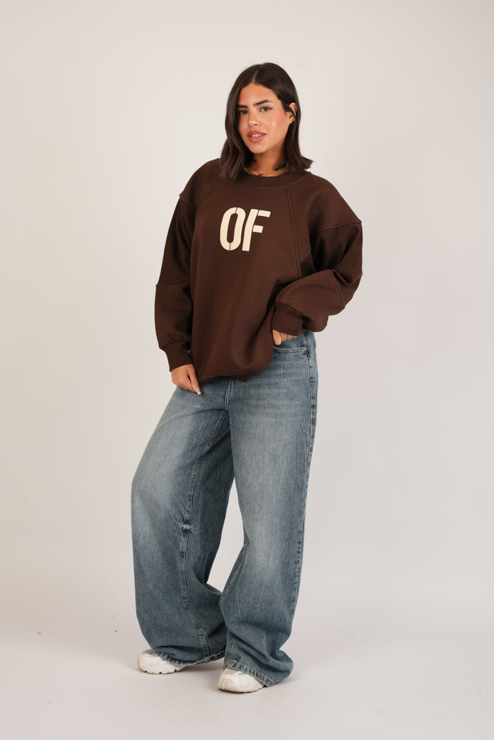 Cocoa Print Hoodie – Oversize Printed Cotton