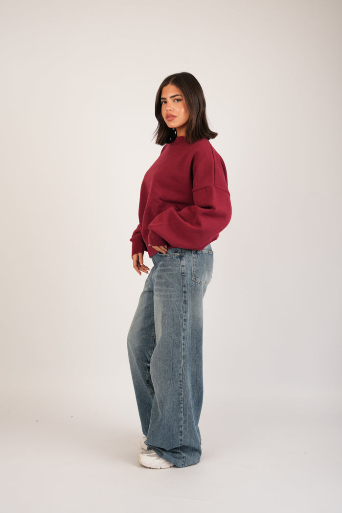 Wine Cozy Pullover – Oversize Wool