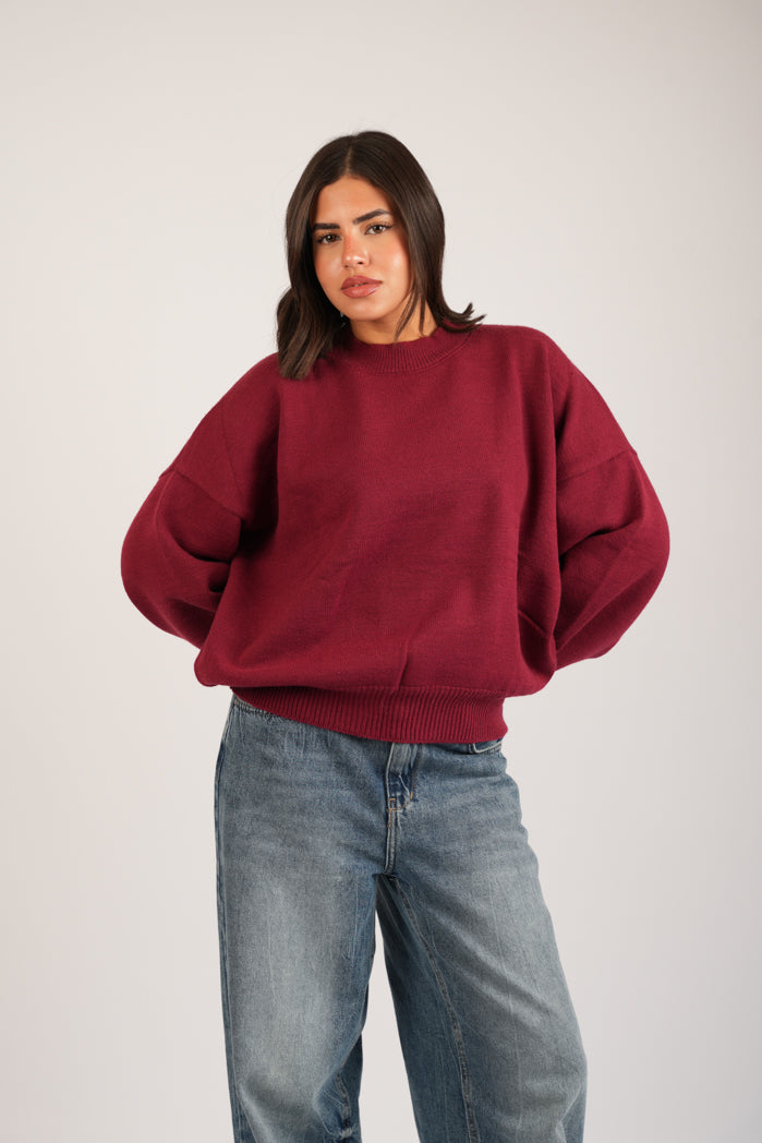 Wine Cozy Pullover – Oversize Wool