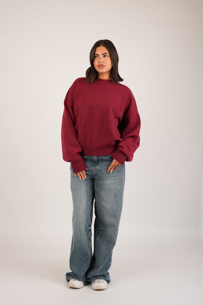Wine Cozy Pullover – Oversize Wool