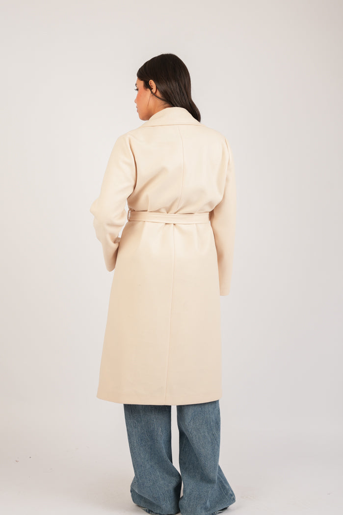 Beige KAFI Broadcloth Coat