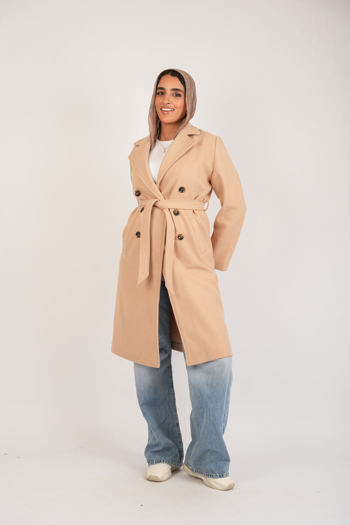 Creamy Broadcloth Statement Coat