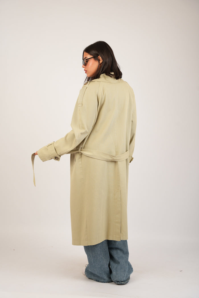 Mint-Green Jaberdin Trench Coat