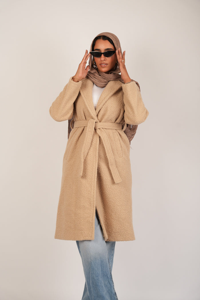 Beige Broadcloth Short Coat