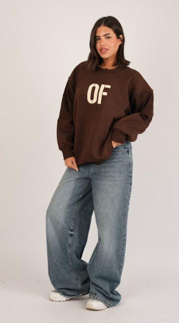 Cocoa Print Hoodie – Oversize Printed Cotton