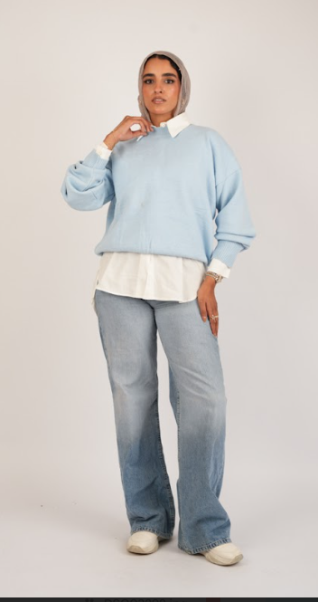 Sky Cozy Pullover – Knitted Oversize Wool