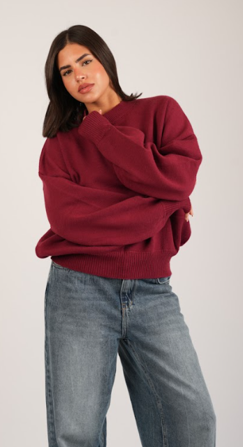 Wine Cozy Pullover – Oversize Wool