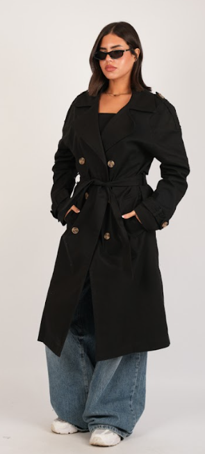 Black Jaberdin Trench Coat