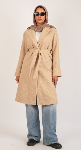 Beige Broadcloth Short Coat