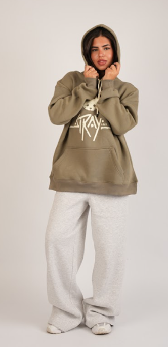 Olive Drift Hoodie – Cotton Embroidered